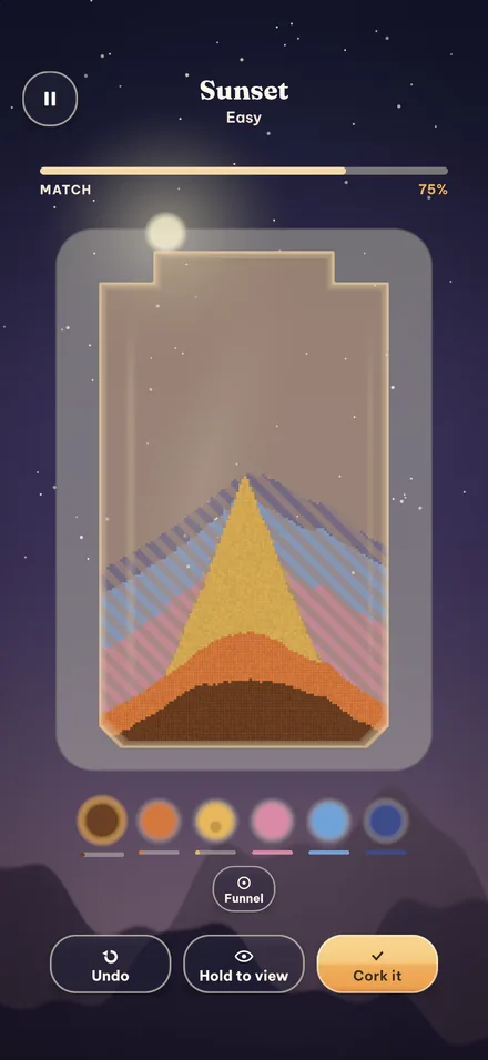 A jar on a night beach under the moon